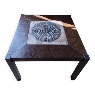Wood and ceramic coffee table