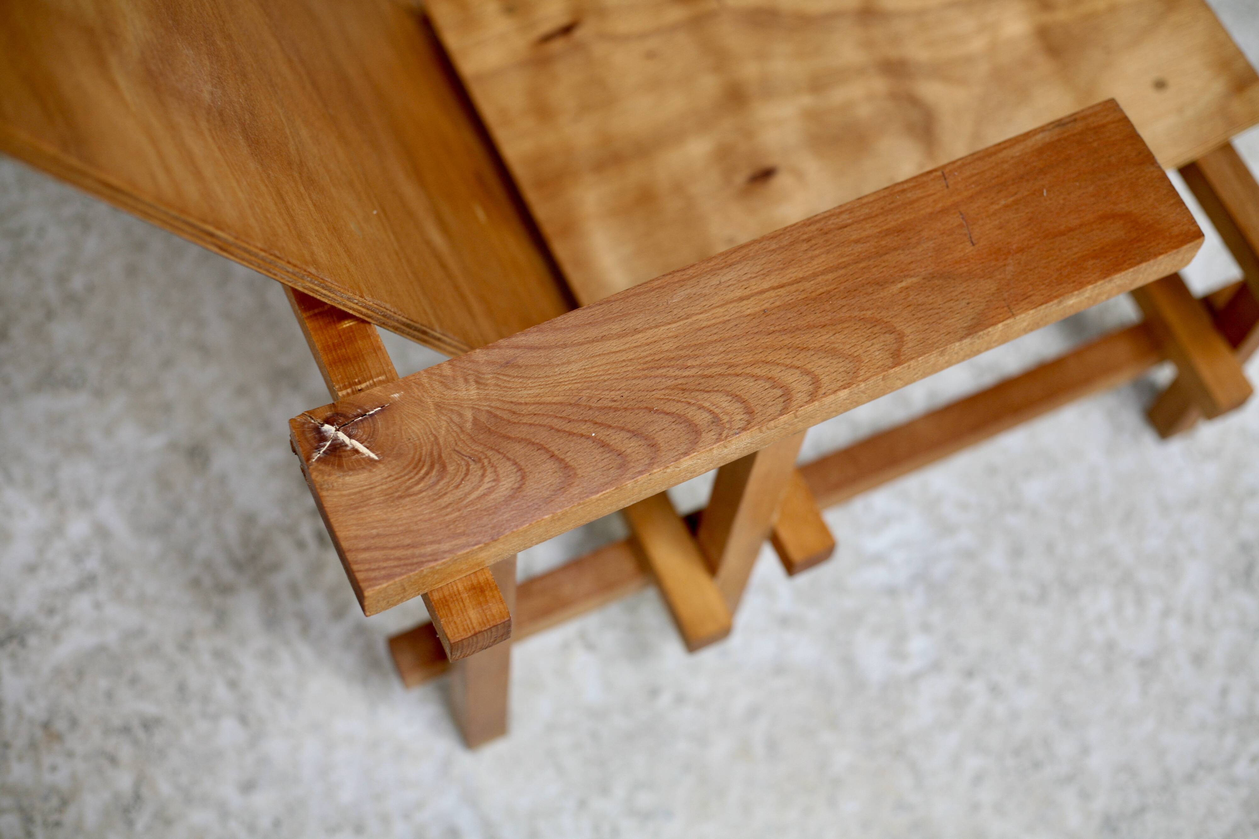Fauteuil d'après Gerrit Rietveld. Circa 1970