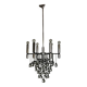 Chandelier with 79 Murano glass drops