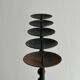 5-arm black metal candlestick