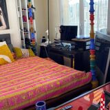 Lit à colonne, artiste Mexicain, King Size, matelas mémoire de forme