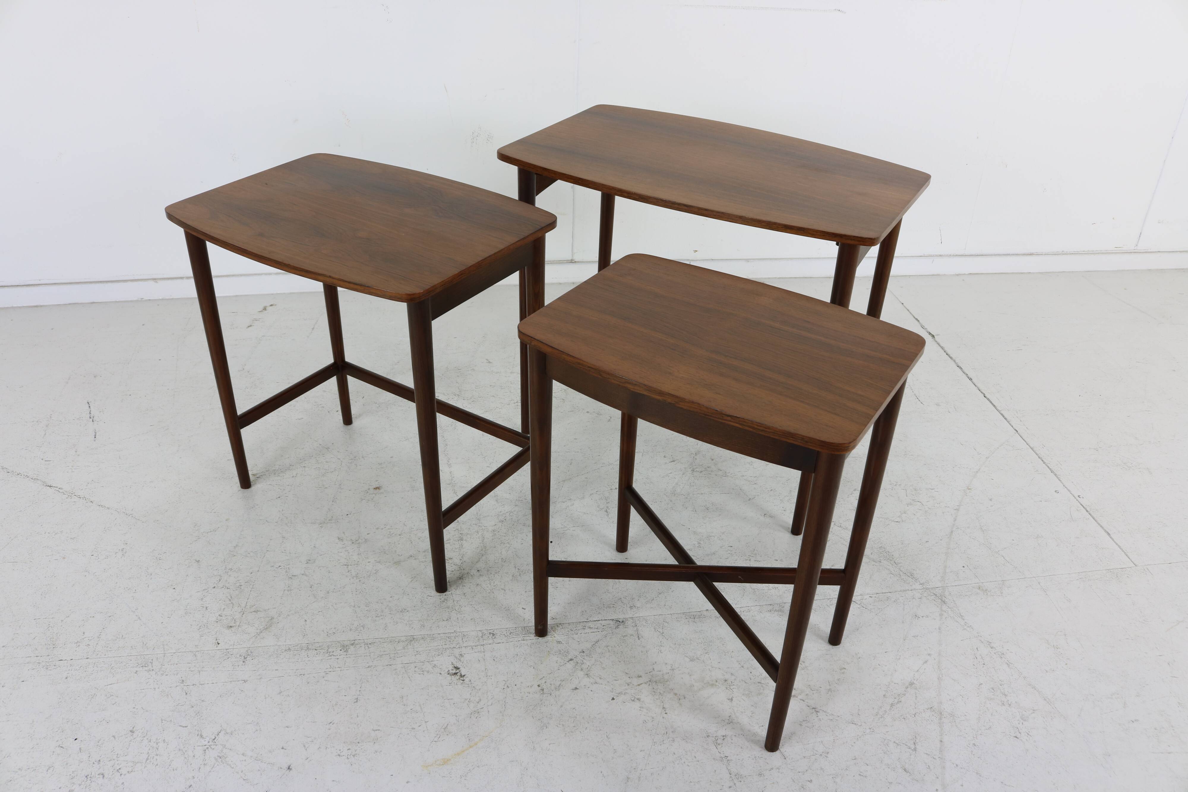Sixties danish design rosewood nesting tables