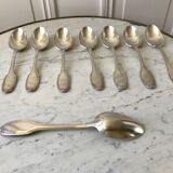 Set of 8 large silver spoons 30s