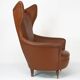 Mid-Century Italian Wingback Armchair in Leatherette, 1950s