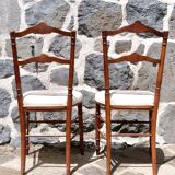 Pair of flying chairs with upholstered seat