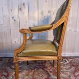 Louis XVI style leather office chair