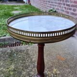 Marble table side or table pedestal table