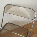 Chair Plia plexi smoked brown by Giancarlo Piretti for Castelli