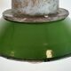 Green Enamel and Cast Iron Industrial Pendant Light, 1960s