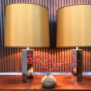 Sculptural Chromed Table Lamps by Ingo Maurer for Design M, 1960s, Set of 2