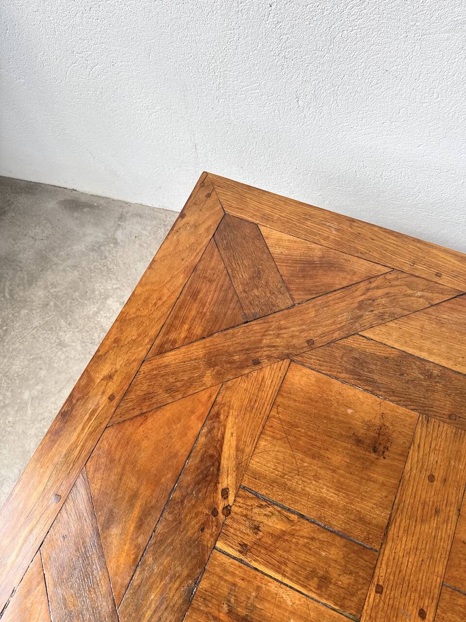1940s inlaid oak coffee table