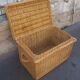 Wicker travel trunk