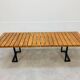 1950s coffee table in the style of Alain Richard, wood and metal.