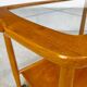 Mid-Century Modern Beech, Glass & Brass Serving Trolley, Germany 1950s