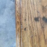 Table in raw oak, countryside.