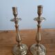Paire de bougeoirs en laiton