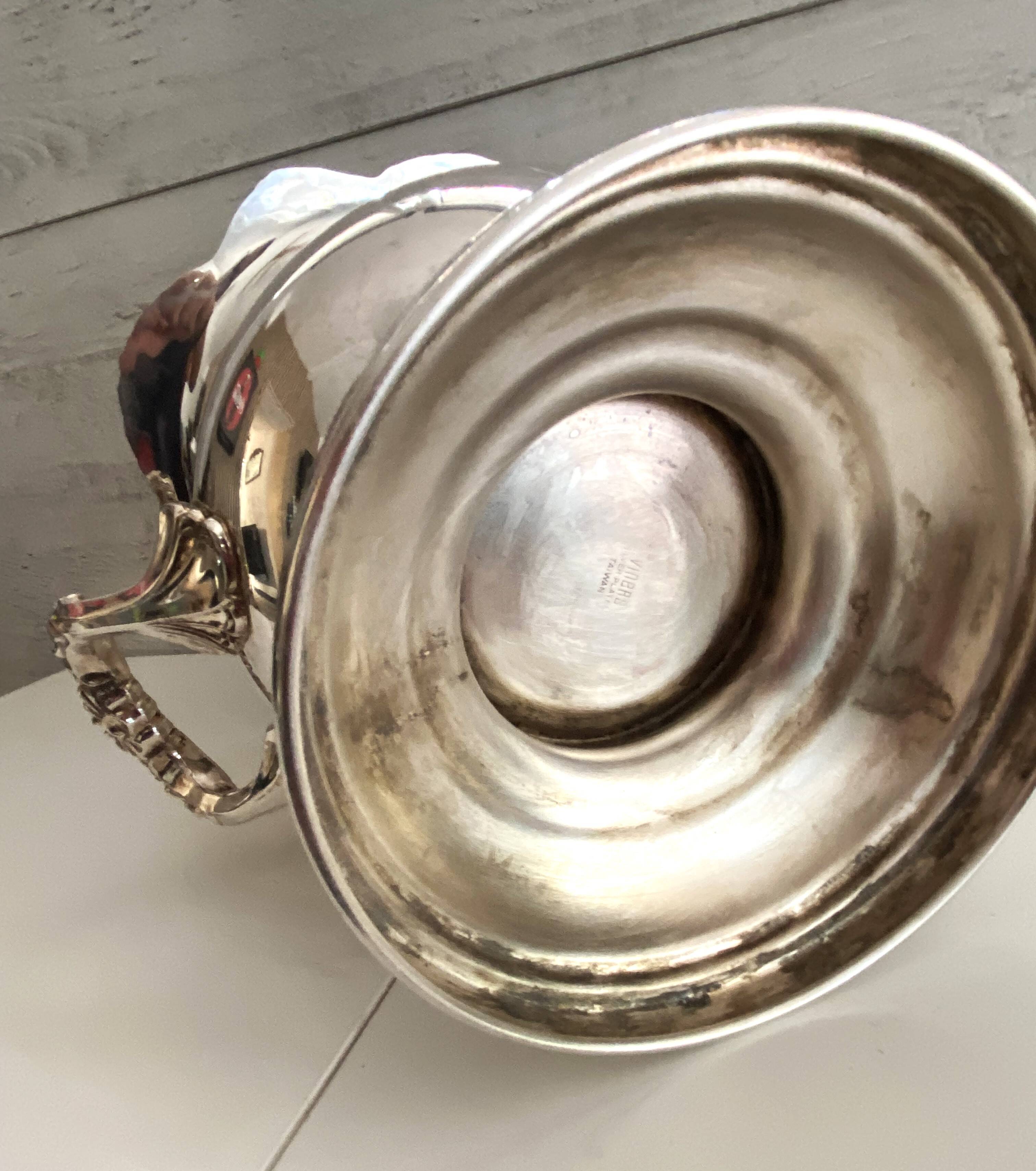 Champagne Ice Bucket Cooler Silver Plated Viners Taiwan Medici