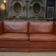 Maison Jansen leather sofa, France, 1970s