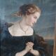 Tableau Ancien Portrait Féminin Du 19ème Siècle