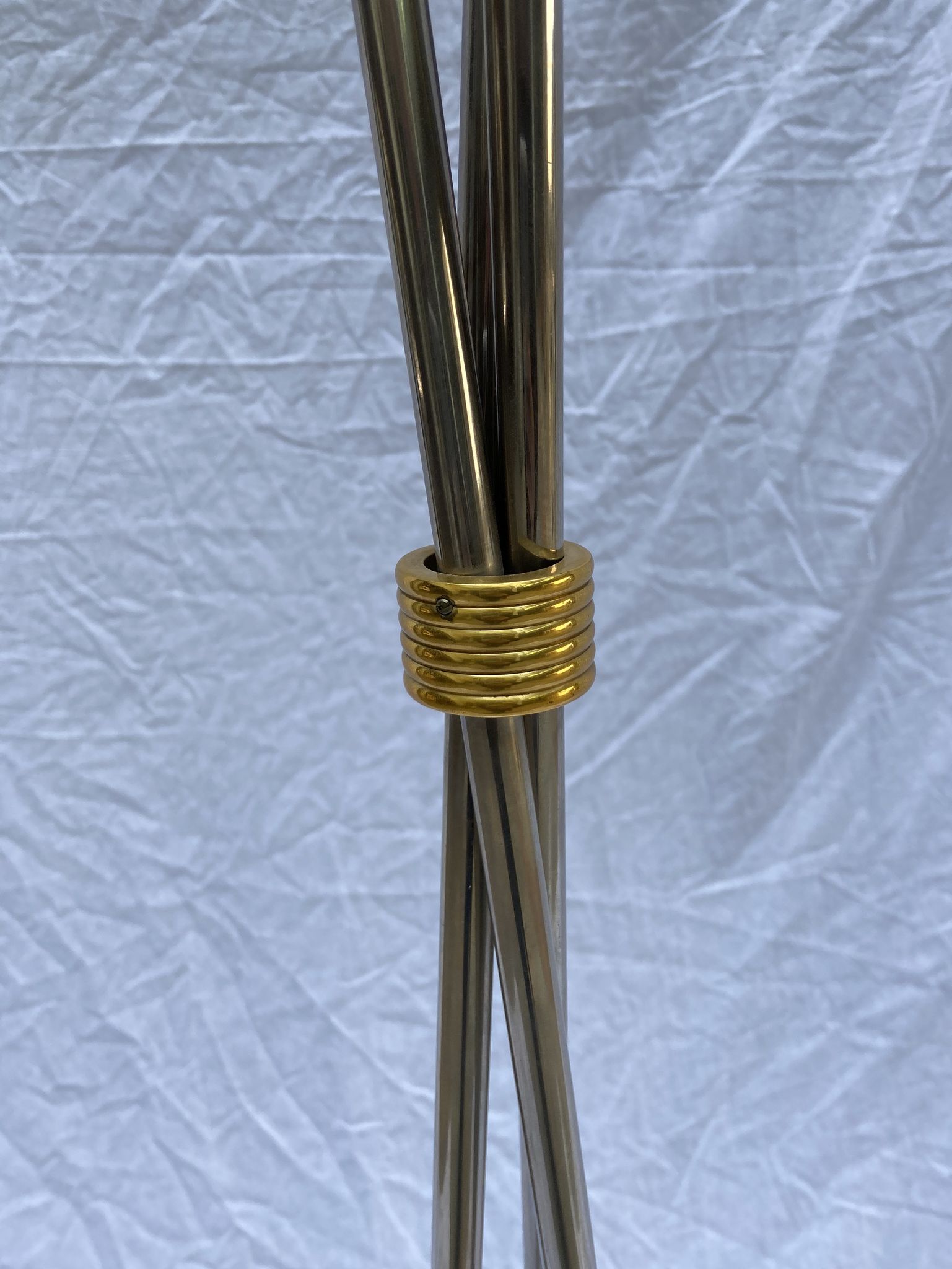 Italian stainless steel lamp - 1980