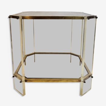 Coffee table 70s plexiglas / smoked glass