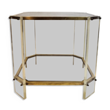 Coffee table 70s plexiglas / smoked glass