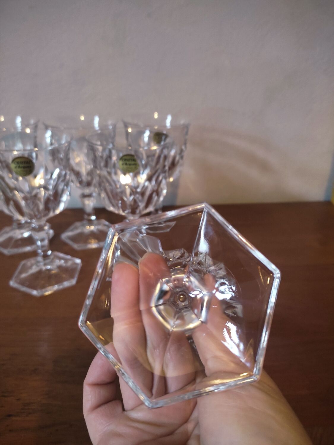 6 water glasses model Chaumont by crystal of Arques