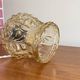 Antique globe pendant lamp in gold glass with brass suspension claw LAMP-7385