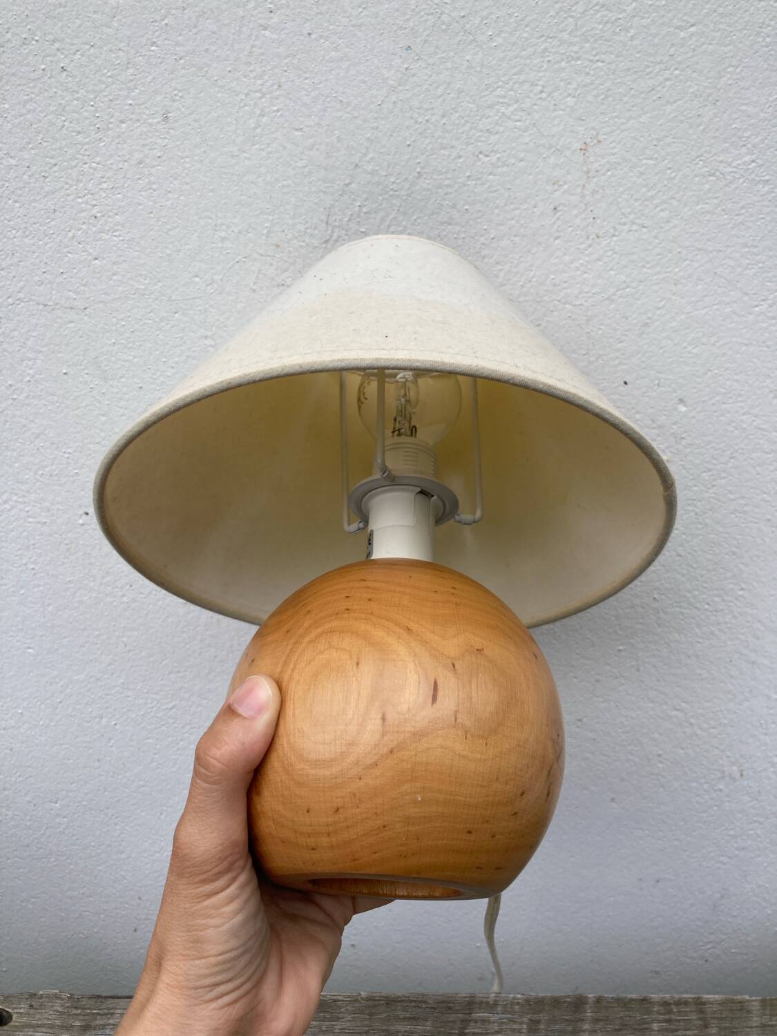 Wooden ball lamp 1990