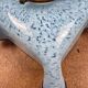 Antique blue speckled glass suspension in the style of Clichy – Draped shape