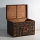 Antique chest painted in pine wood – China, around 1900