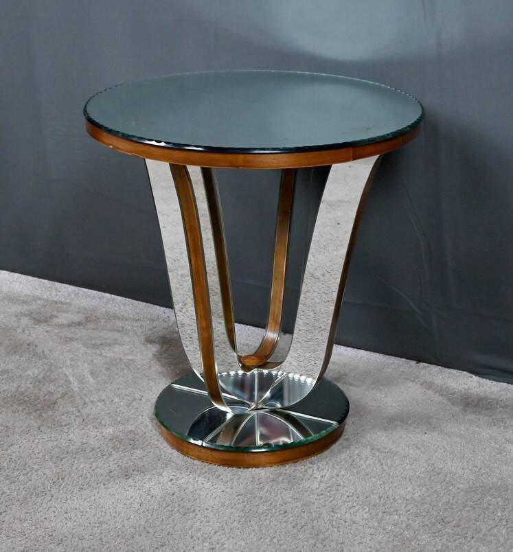 Walnut mirror coffee table – 1940