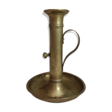 Brass push candle holder high handle