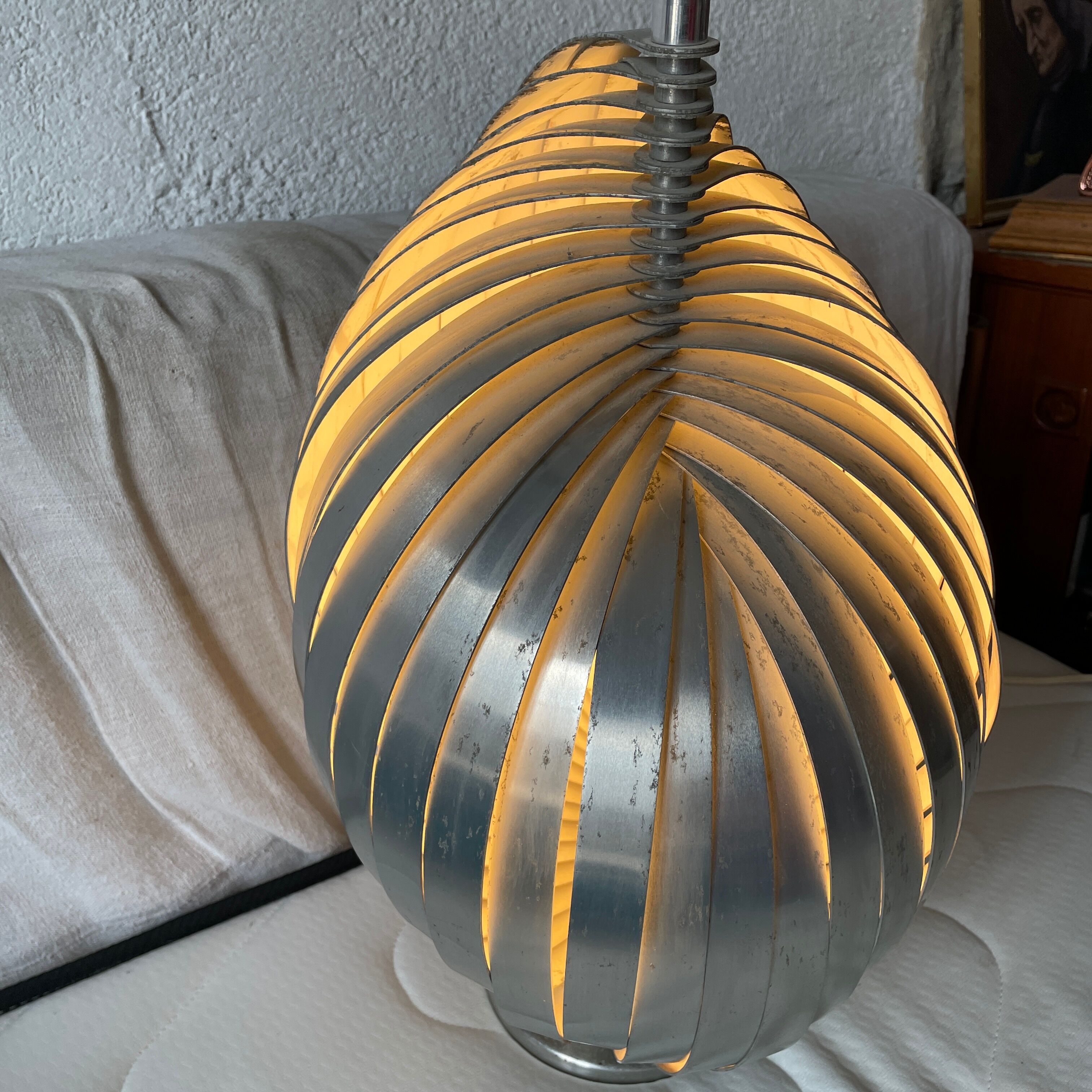Spiral lamp Henri Mathieu 1970 design