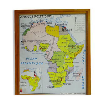 Map Physical Africa and Political Africa