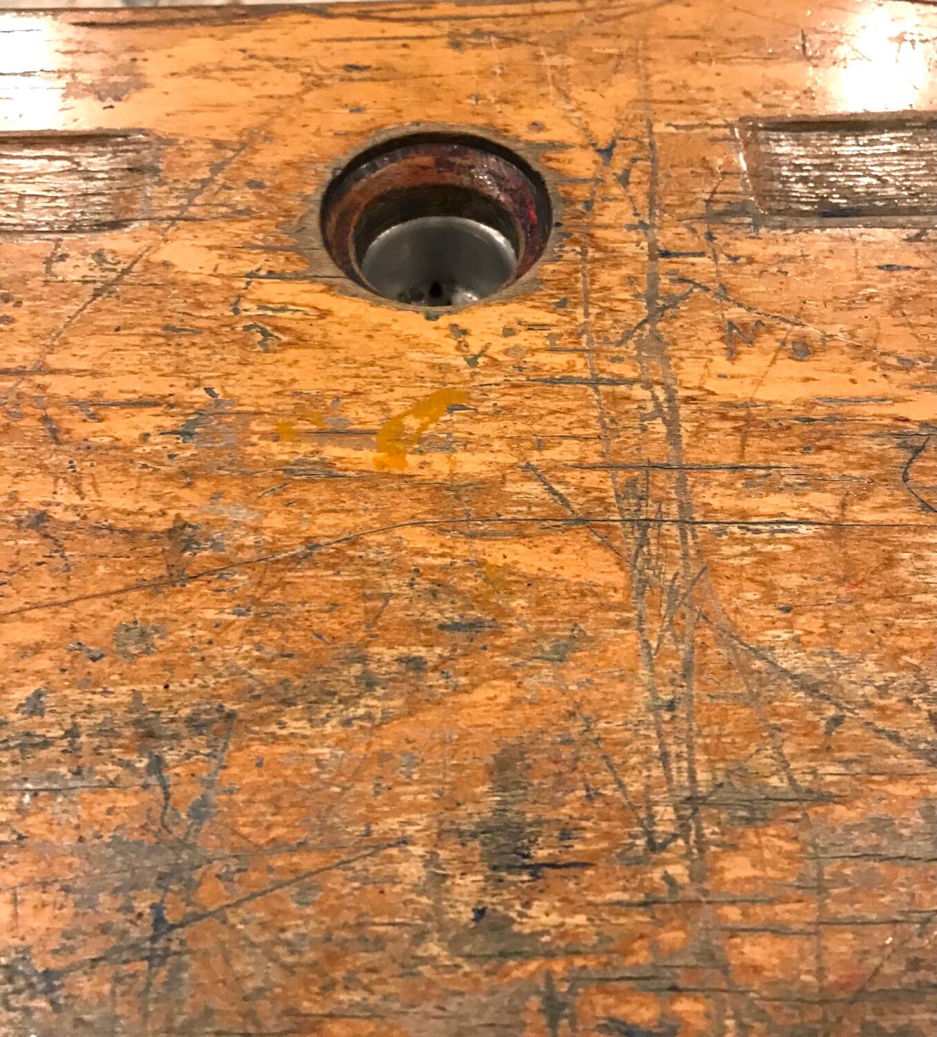 Vintage double school desk