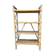 Rattan and bamboo shelf 70s