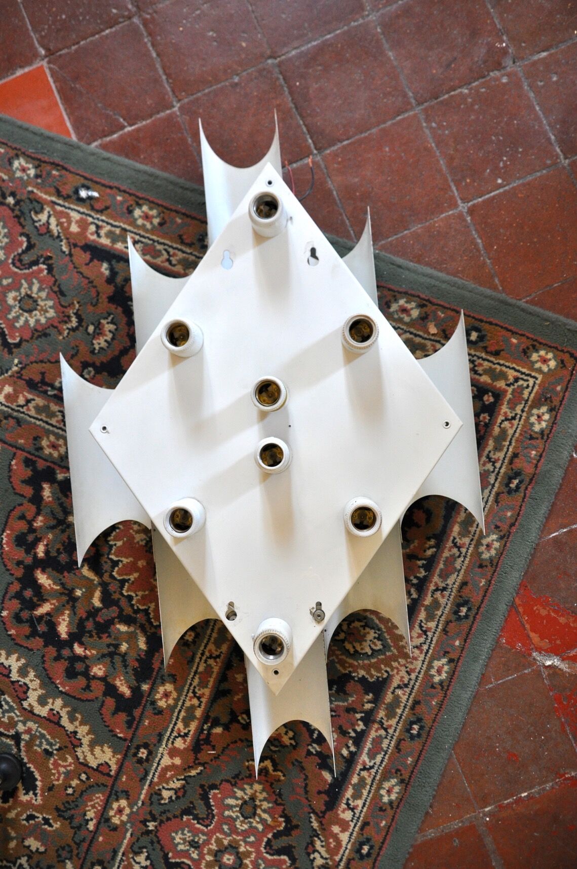 Space-age chrome wall lamp by RAAK, 8 lights, Germany, 1970