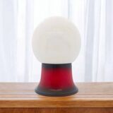 Lampe de table vintage space age – Cristal opalin et base dégradée