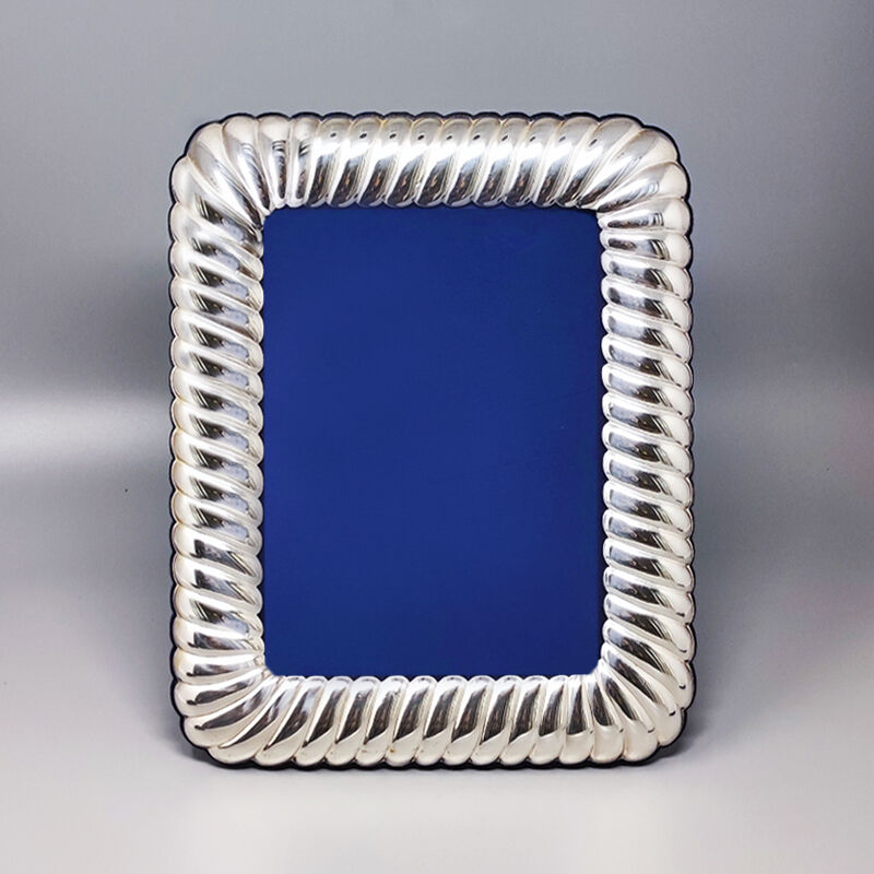 1970s Gorgeous Silver Plated Photo Frame By IB. Made in Italy