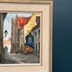 Original Swedish Oil on Panel - "Alley" by Knut Norman - Signed - Vintage and Framed - 59 × 46 cm (23.2" × 18.1")
