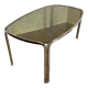 Vintage chrome table and smoked glass 1970