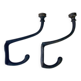 Antique metal and brass coat hooks