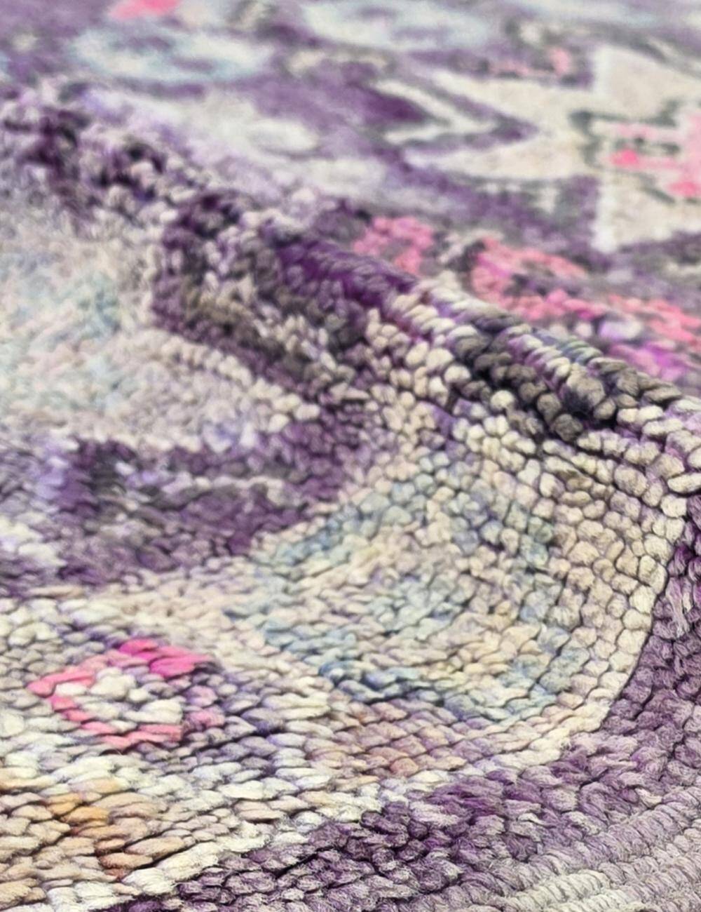 Vintage Lavender Carpet from Morocco - 257 x 180 cm