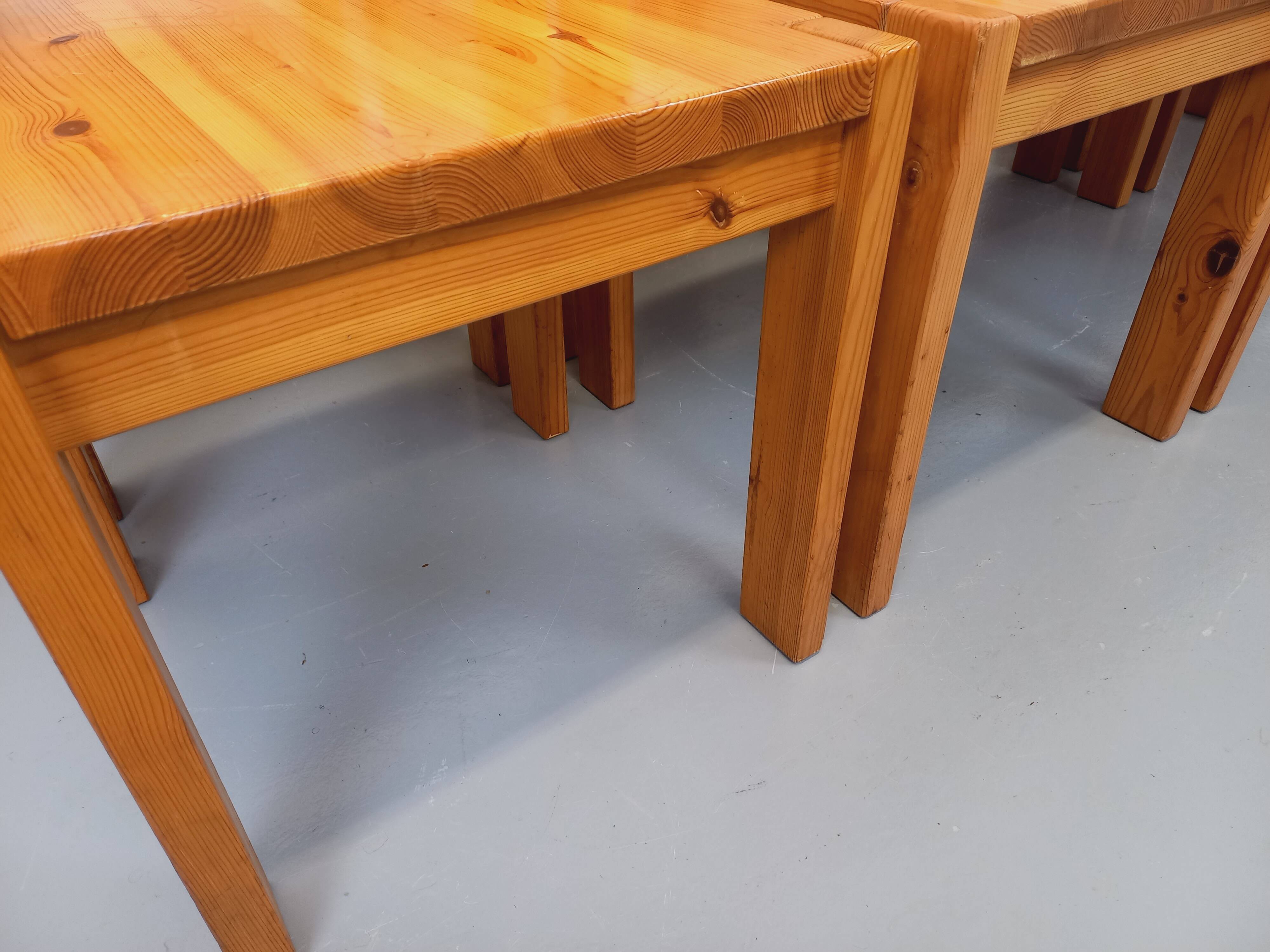 Set of 8 vintage Scandinavian chairs by Ilmari Tapiovaara for Asko in pine