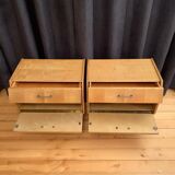Pair of bedside tables, 70s
