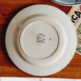 Lot de 6 assiettes plates en terre de fer Boulenger et Samaritaine coq canard