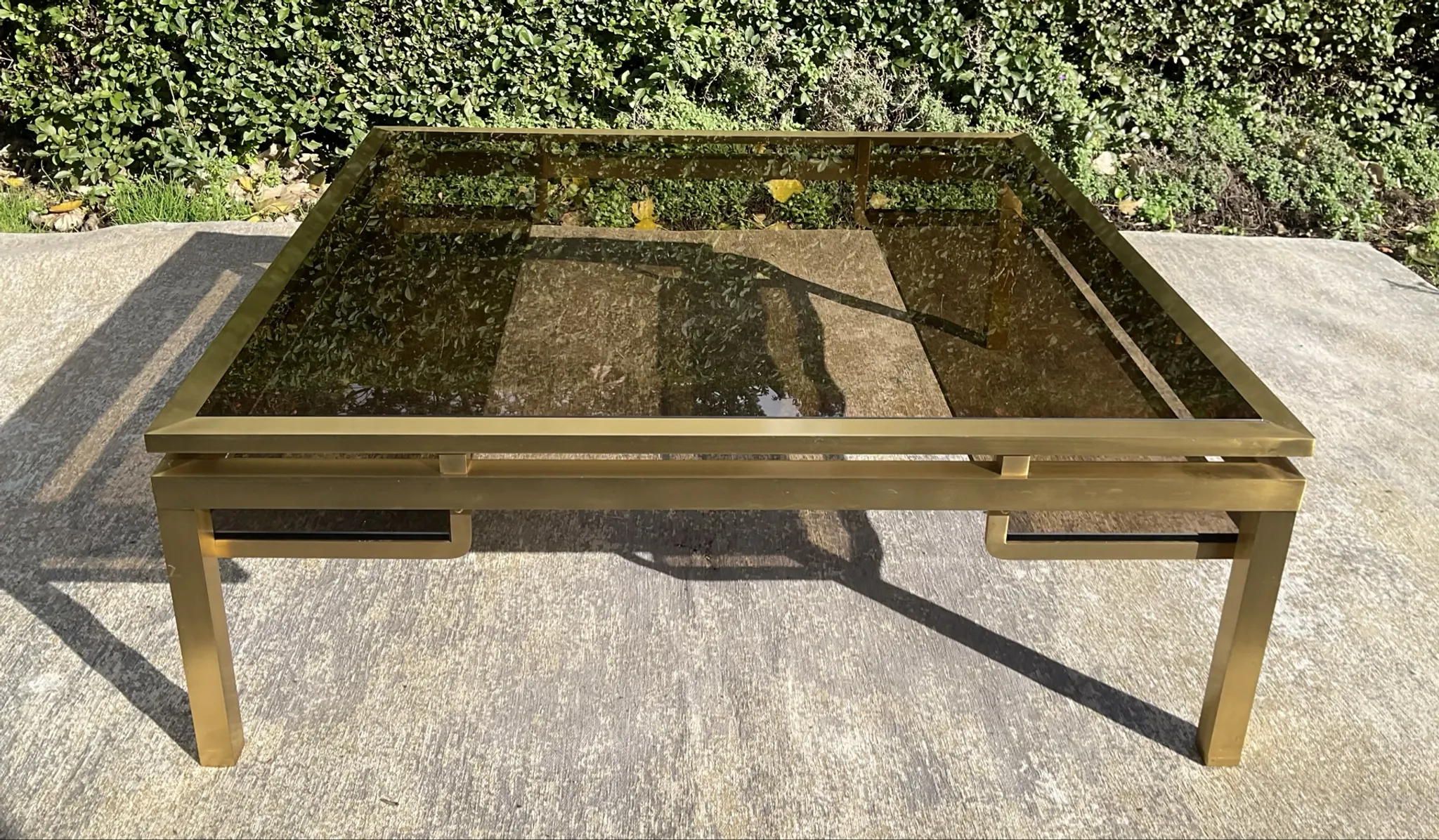 Grande table basse Guy Lefèvre pour maison Jansen années 70
