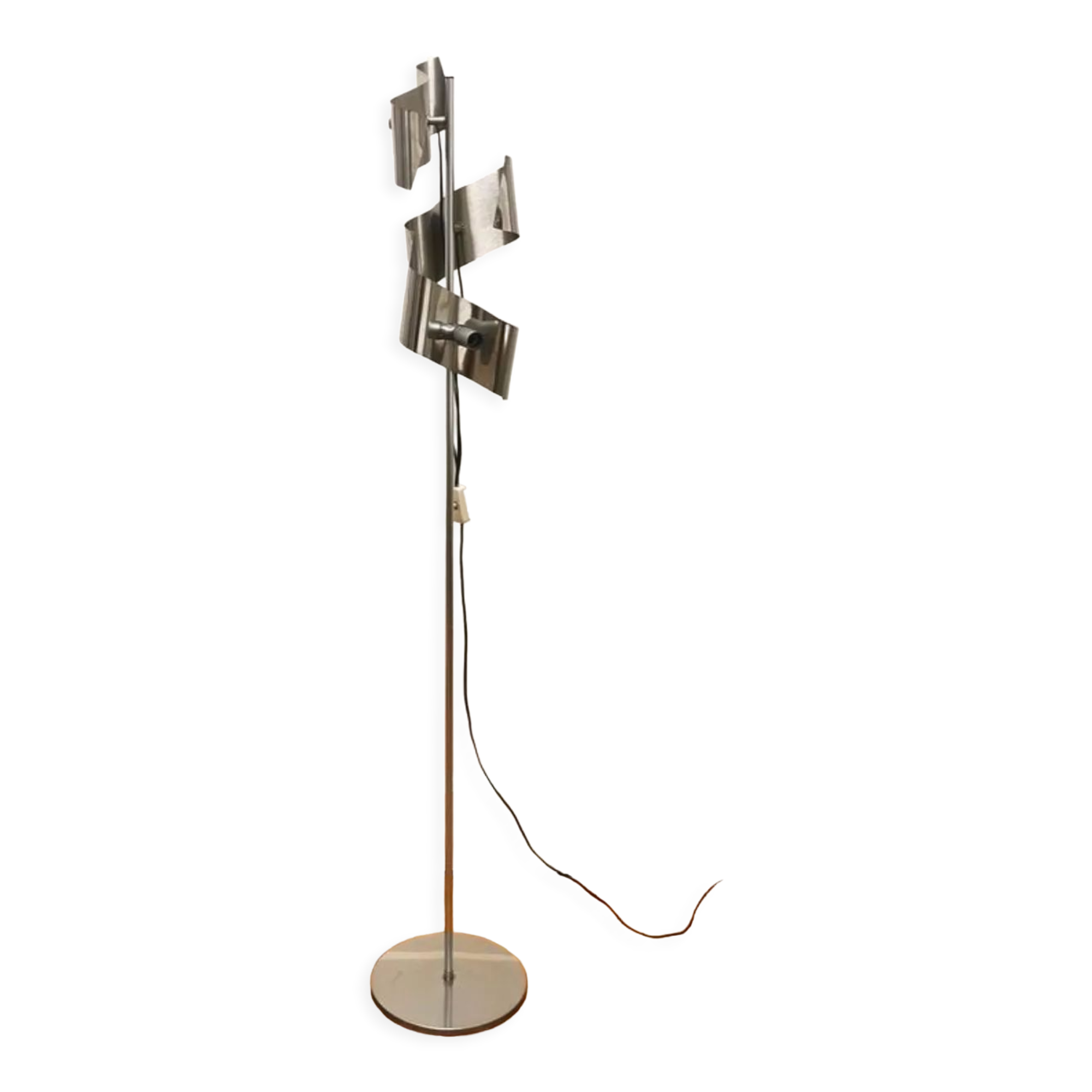 Stainless steel floor lamp, 1970