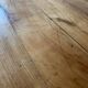 Large vintage farmhouse table from the 50s in solid wood (oak)